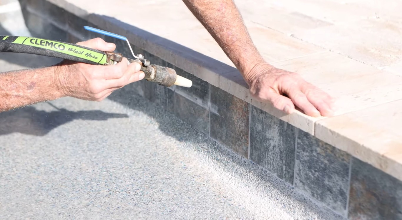 Pool Tile Cleaning & Calcium/Scale Removal in Galveston, TX